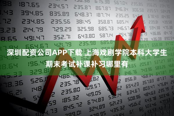 深圳配资公司APP下载 上海戏剧学院本科大学生期末考试补课补习哪里有