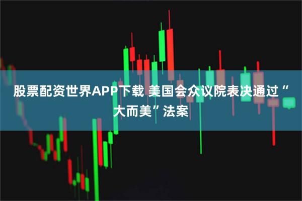 股票配资世界APP下载 美国会众议院表决通过“大而美”法案